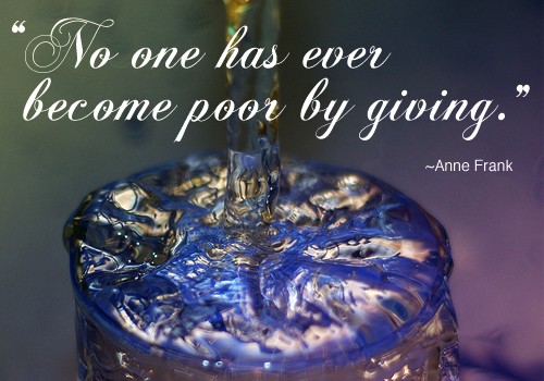 no one has ever become poor by giving
