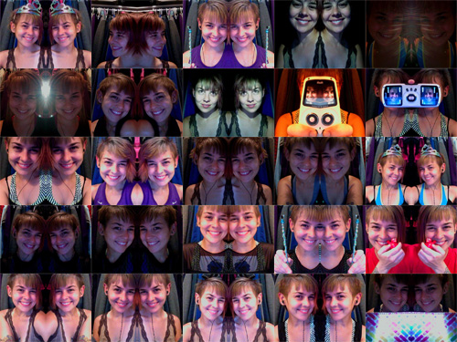 Lifestreamed faces Lifestreamed faces